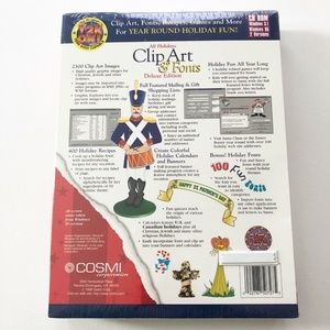 All Holidays Clip Art and Fonts Deluxe Edition CD ROM Windows 95/3.1 SEALED